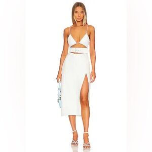 For Love And Lemons White Midi Dress
